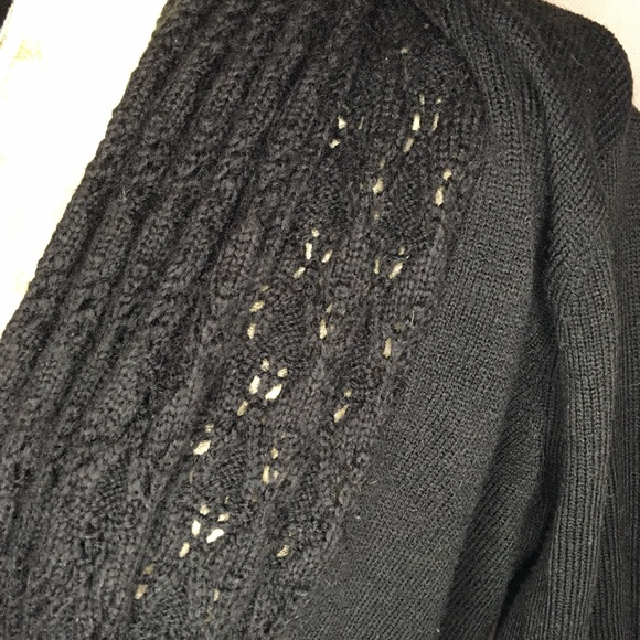 Black Knit Sweater with Belt by Venus - Picture 4 of 5